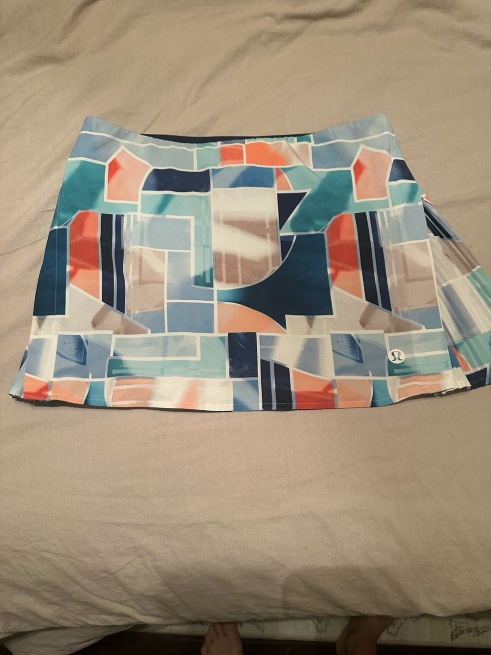 lululemon athletica navy and teal activewear skirt